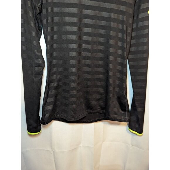 Nike Pro Dri Fit Women’s Small Black Stripe Fleece Lined Pullover Sweatshirt - Picture 6 of 14